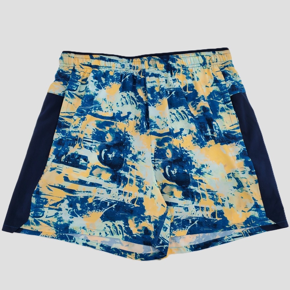 DSG 2 In 1 Stride Short Mens Large Athletic Fit Built In Liner Chaos Blue Gleam